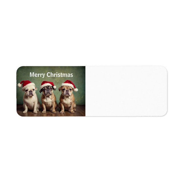 Cute Merry Christmas dogs (Front)