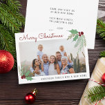 Cute Merry Christmas Family Photo Holiday Moving Announcement<br><div class="desc">Merry Christmas Family Photo Holiday Moving Announcement</div>