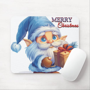 Cute Merry Christmas Gnome Mouse Mat