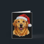 Cute Merry Christmas Golden Retriever Dog Christma Card<br><div class="desc">Cute Merry Christmas Golden Retriever Dog Christmas Santa</div>