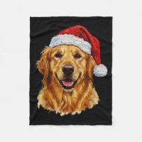 Cute Merry Christmas Golden Retriever Dog Christma