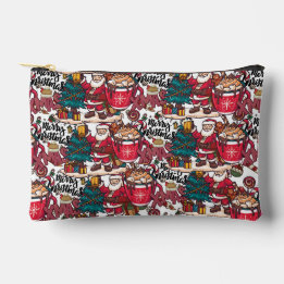 Cute Merry Christmas – Holiday Festive Accessory Pouch
