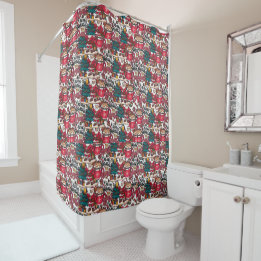 Cute Merry Christmas – Holiday Festive Shower Curtain