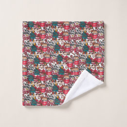 Cute Merry Christmas – Holiday Festive Wash Cloth