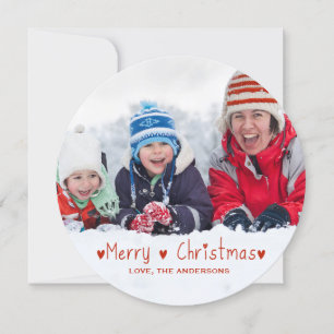 Cute Merry Christmas   Holiday Photo Card