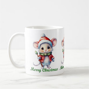 Cute Merry Christmas Mouse Mug