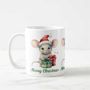 Cute Merry Christmas Mouse Mug