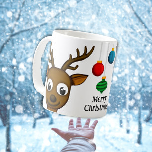 Cute Merry Christmas Reindeer Coffee Mug