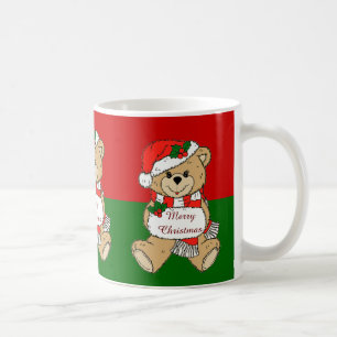 Cute Merry Christmas Santa Bear Coffee Mug