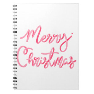 Cute Merry Christmas sticker typography, Notebook