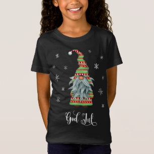 Cute Merry Christmas Swedish God Jul Tomte Gnome T-Shirt