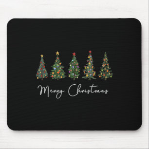 Cute Merry Christmas Tree Fun Women Matching Famil Mouse Mat