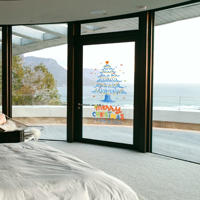 Cute Merry Christmas Tree Holiday Decoration Window Cling (Cute Merry Christmas Tree Holiday Decoration Window Cling)