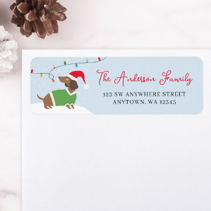 Cute Merry Christmas Winter Dachshund Holiday