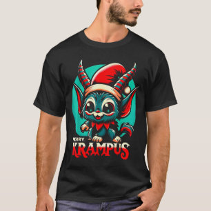 Cute Merry Krampus Christmas Holiday 30’s Retro Ca T-Shirt