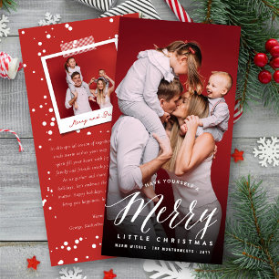 Cute Merry Little Christmas Fun Holiday Photo Card