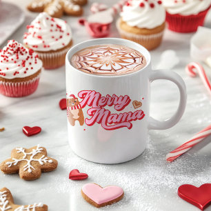 Cute Merry Mama Bear Holiday Season Coffee Mug