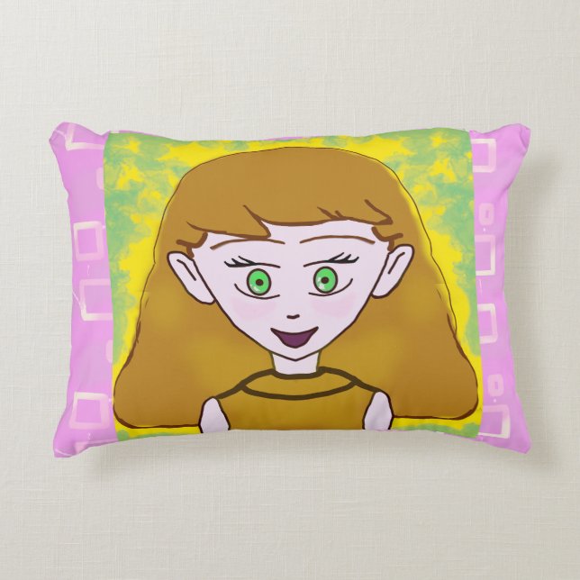 Cute Merry Pink Decorative Cushion (Front)