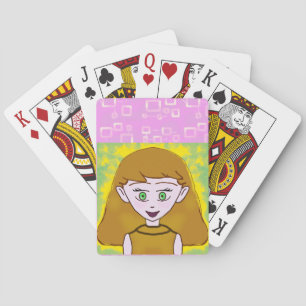Cute Merry Pink Geometric Playing Cards