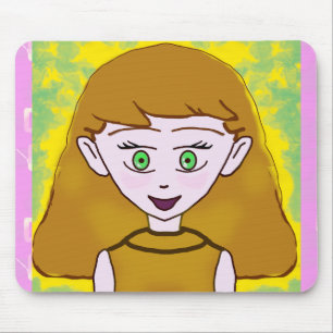 Cute Merry Pink Mouse Mat