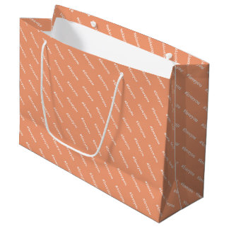 Cute Message Blush White Trendy Pattern Large Gift Bag