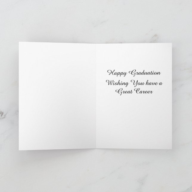 Cute Message Congratulation Graduation Floral Card (Inside)