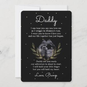Cute Message from Bump to Expecting Daddy  Holiday Card