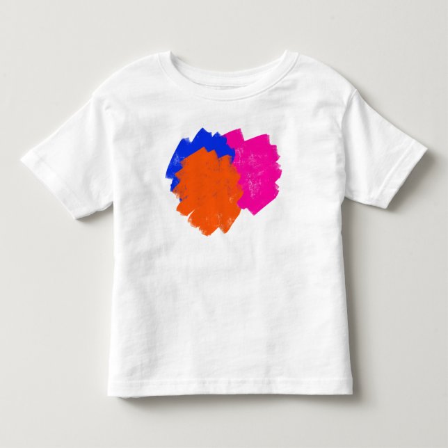 Cute messy colourful splashes toddler T-Shirt (Front)
