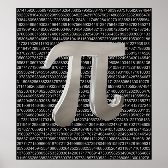 Cute metal pi character poster (Front)