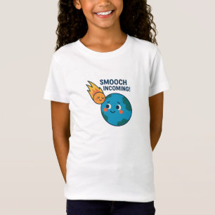 Cute Meteor and Earth Cartoon - “Smooch" Shirt