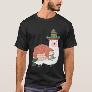 Cute Mexican Animals Llama Sloth Cinco de Mayo T-Shirt
