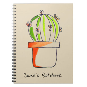 Cute Mexican cactus desert art Notebook