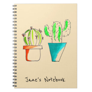 Cute Mexican cactus desert art Notebook