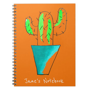 Cute Mexican cactus plant art Notebook