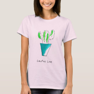 Cute Mexican cactus plant art T-Shirt