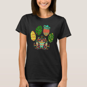 Cute Mexican Dog Paw Sombrero Cactus Cinco De Mayo T-Shirt