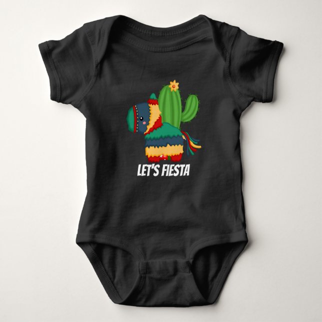 Cute Mexican pinata Fiesta Baby Bodysuit (Front)
