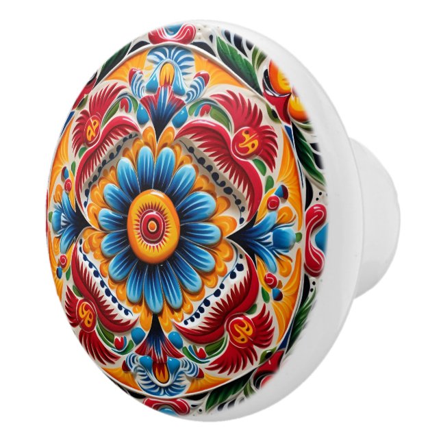 Cute Mexican style crafting  Ceramic Knob (Right)