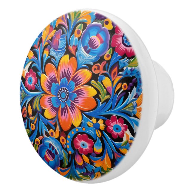 Cute Mexican style crafting Ceramic Knob (Right)