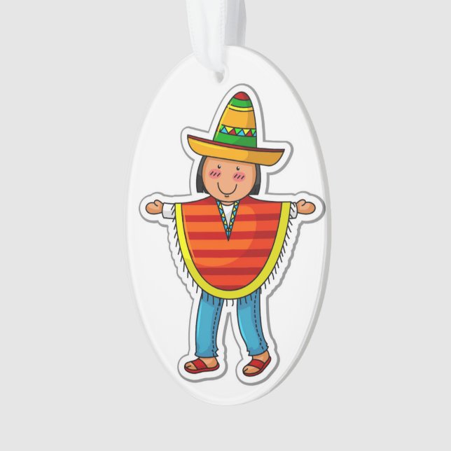 Cute Mexico Ornament (Front)