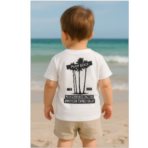 Cute Miami Beach Matching Family Vacation Baby T-Shirt