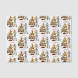 Cute Mice Christmas Tree Name Tissue Paper