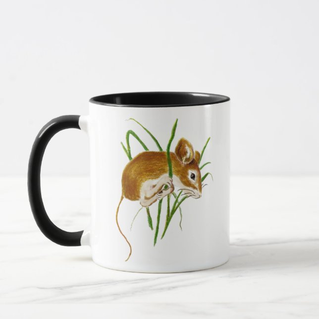 Cute Mice,Mouse Watercolor Animal Nature Mug (Left)