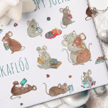 Cute Mice Reading Books Jolabokaflod Wrapping Paper Sheet<br><div class="desc">Jolabokaflod (roughly translated to Christmas Book Flood) is the wonderful Icelandic tradition of giving books on Christmas Eve and spending the rest of the night reading them and eating chocolates. There is no better way to spend the evening for children and adults alike! Start your own new family tradition and...</div>