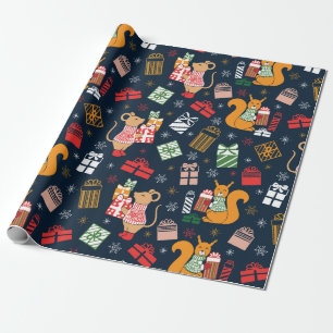 Cute Mice/Squirrels Christmas Wrapping Paper