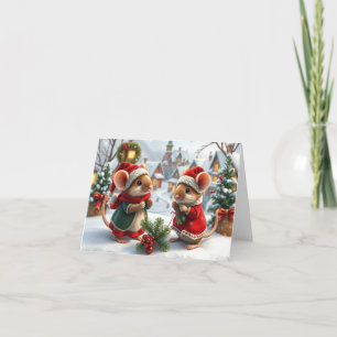 Cute Mice Xmas Card