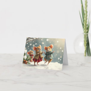 Cute Mice Xmas Card