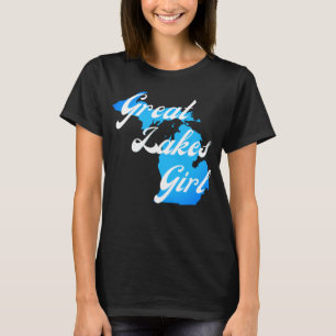 Cute Michigan Great Lakes Girl T-Shirt