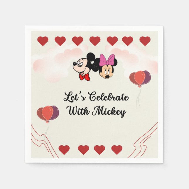 Cute Mickey  Napkin (Front)