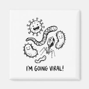 Cute Microbe Germ Virus Biology Teacher Humor Scie Magnet